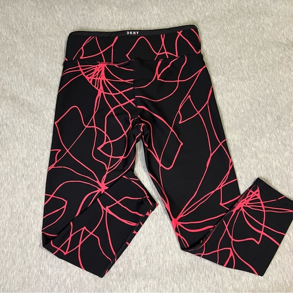 Dkny Black and Pink Abstract Leggings - Picture 4 of 4